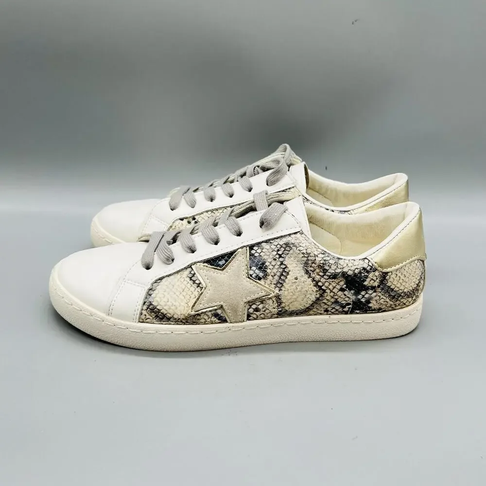 Vintage Havana Shoes Womens 7.5 Multicolor Snake Print Star Sneakers Comfort
